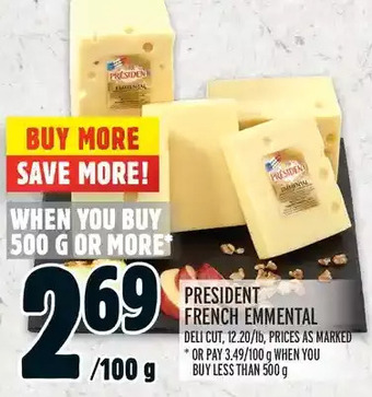 Metro President french emmental offer
