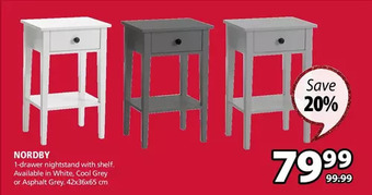 JYSK Nordby (nightstand) offer
