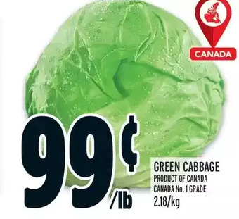 Metro Green cabbage offer