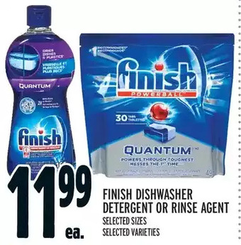 Metro Finish dishwasher detergent or rinse agent offer