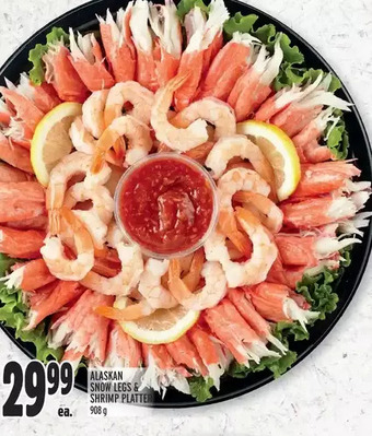 Metro Alaskan snow legs & shrimp platter offer
