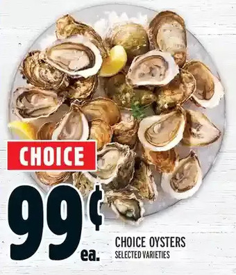 Metro Choice oysters offer