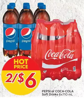 Sobeys Urban Fresh Pepsi or coca-cola soft drinks offer
