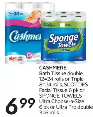 Sobeys Urban Fresh Cashmere bath tissue offer