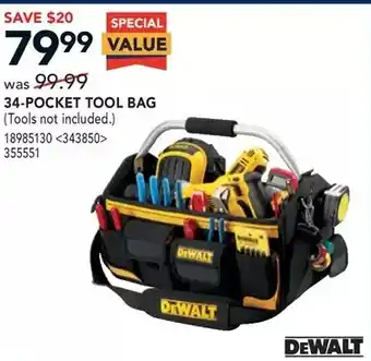 RONA Dewalt 34-pocket tool bag offer