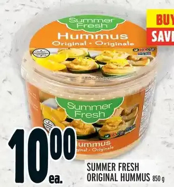 Metro Summer fresh original hummus offer