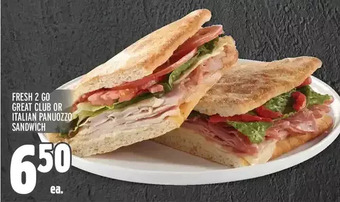 Metro Fresh 2 go great club or italian panuozzo sandwich offer