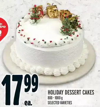 Metro Holiday dessert cakes offer
