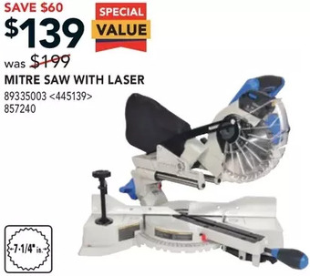 RONA Kobalt mitre saw with laser offer
