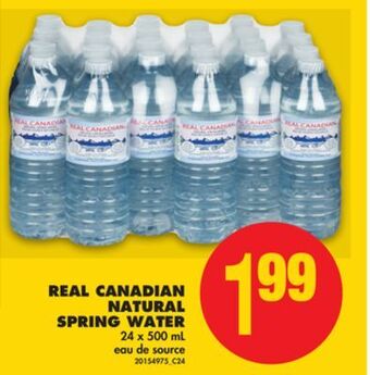 No Frills Real canadian natural spring water, 24 x 500 ml offer