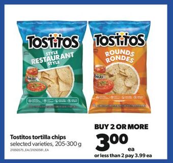 Real Canadian Superstore Tostitos tortilla chips, 205-300 g offer