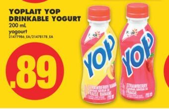 No Frills Yoplait yop drinkable yogurt, 200 ml offer