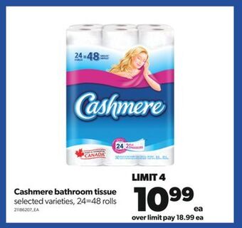 Real Canadian Superstore Cashmere bathroom tissue, 24=48 rolls offer