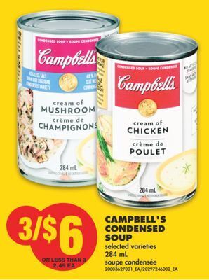 No Frills Campbell's condensed soup, 284 ml offer