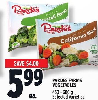 Metro Pardes farms vegetables offer