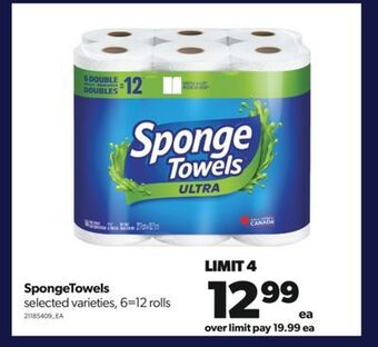 Real Canadian Superstore Spongetowels, 6=12 rolls offer