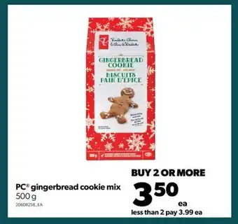 Real Canadian Superstore Pc® gingerbread cookie mix, 500 g offer