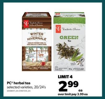Real Canadian Superstore Pc® herbal tea, 20/24's offer