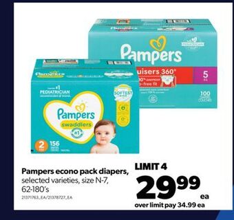 Real Canadian Superstore Pampers econo pack diapers, 62-180's offer