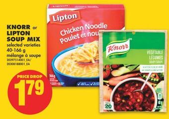 No Frills Knorr or lipton soup mix, 40-166 g offer