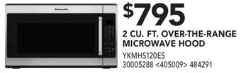 Lowe's 2 cu. ft. over-the-range microwave hood offer