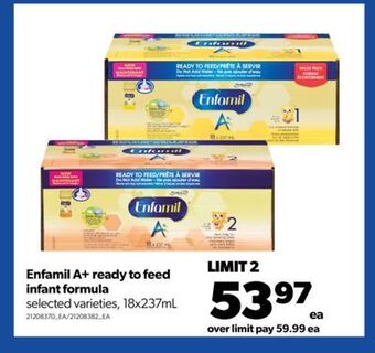 Real Canadian Superstore Enfamil a+ ready to feed infant formula, 18x237ml offer