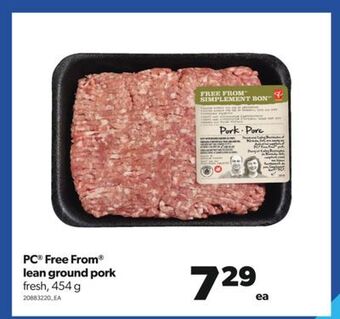 Real Canadian Superstore Pc® free from® lean ground pork, 454 g offer
