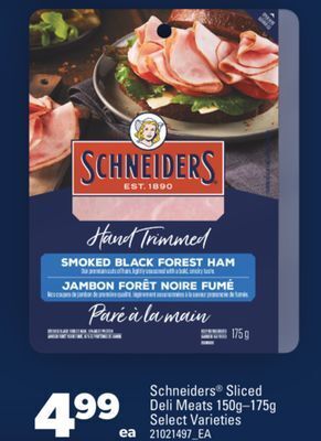 Real Canadian Superstore Schneiders® sliced deli meats, 150g–175g offer