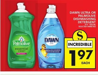 Food Basics Dawn ultra or palmolive dishwashing detergent offer