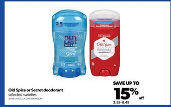 Real Canadian Superstore Old spice or secret deodorant offer
