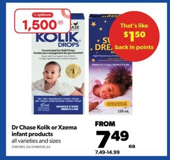 Real Canadian Superstore Dr chase kolik or xzema infant products offer
