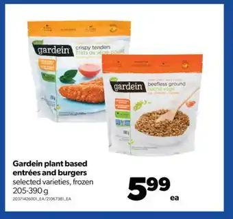 Real Canadian Superstore Gardein plant based entrées and burgers, 205-390 g offer