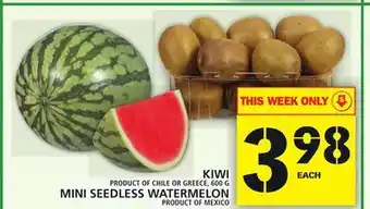 Food Basics Kiwi or mini seedless watermelon offer