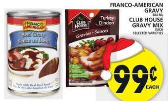 Food Basics Franco-american gravy or club house gravy mix offer