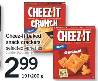 Fortinos Cheez-it baked snack crackers, 191/200 g offer