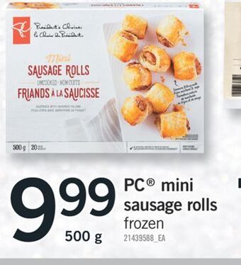 Fortinos Pc® mini sausage rolls, 500 g offer