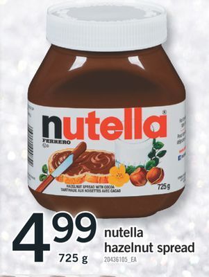 Fortinos Nutella hazelnut spread, 725 g offer
