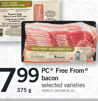 Fortinos Pc® free from bacon, 375 g offer
