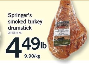 Fortinos Springer's smoked turkey drumstick offer