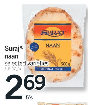 Fortinos Suraj® naan, 5's offer