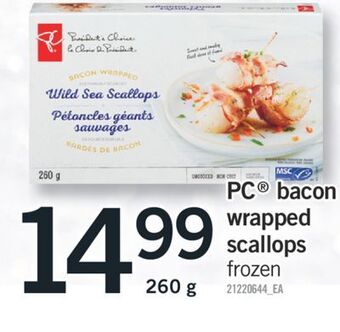 Fortinos Pc® bacon wrapped scallops, 260 g offer