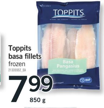 Fortinos Toppits basa fillets, 850 g offer