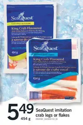 Fortinos Seaquest imitation crab legs or flakes, 454 g offer