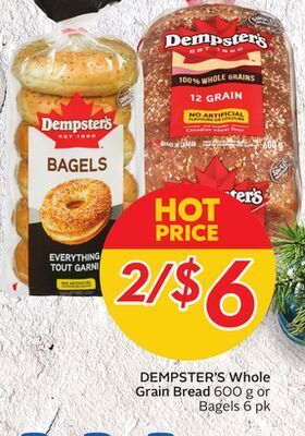 Sobeys Dempster's whole grain bread offer