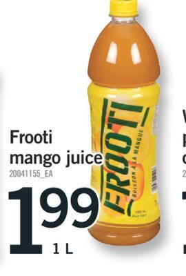 Fortinos Frooti mango juice, 1 l offer
