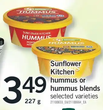 Fortinos Sunflower kitchen hummus or hummus blends, 227 g offer
