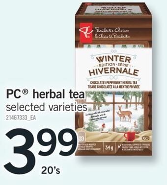 Fortinos Pc® herbal tea, 20's offer