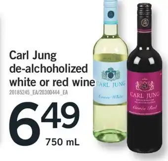 Fortinos Carl jung de-alchoholized white or red wine, 750 ml offer