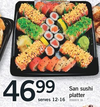 Fortinos San sushi platter offer