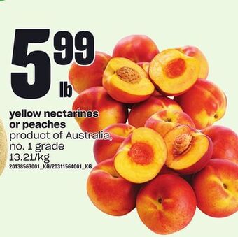 Loblaws Yellow nectarines or peaches offer